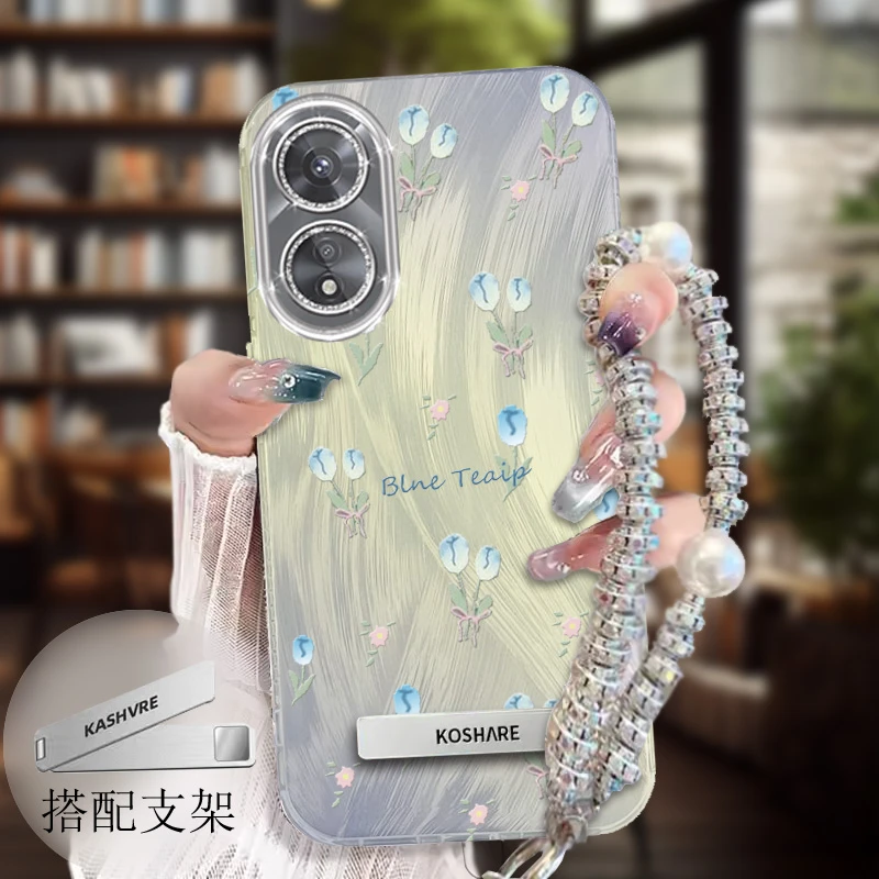 自带镜头膜OPPOA1 5G手机壳郁金香PHS110全包A1保护套一体羽纱