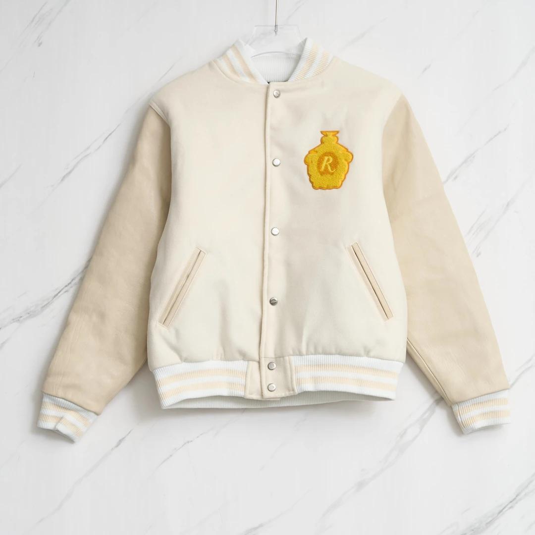 全新未使用/Rhude女士拼接刺绣棒球服外套RUGU00024