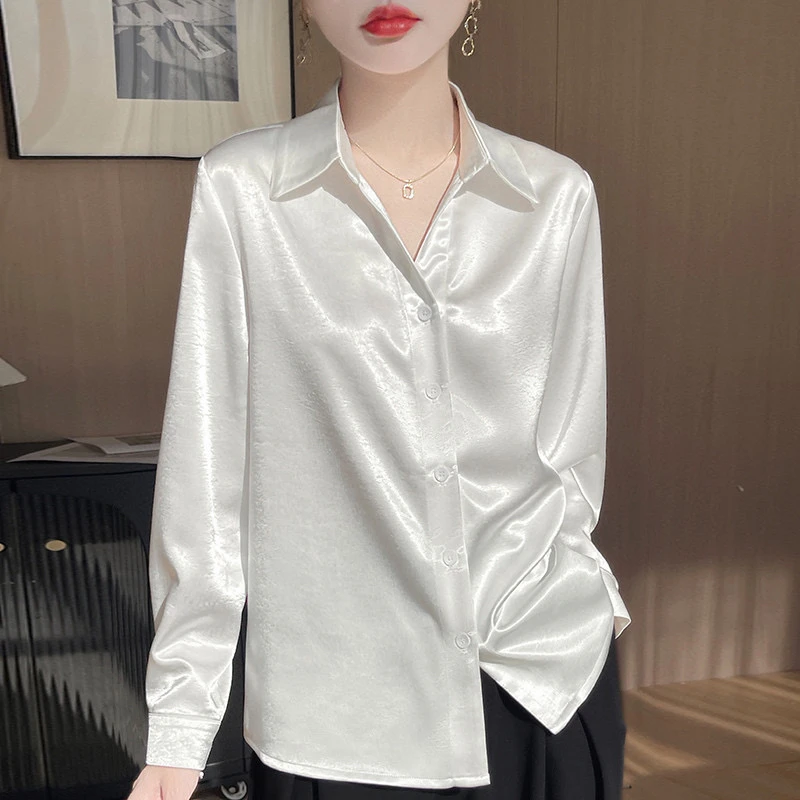 优雅女士长袖衬衫多色可选适合多场合穿搭