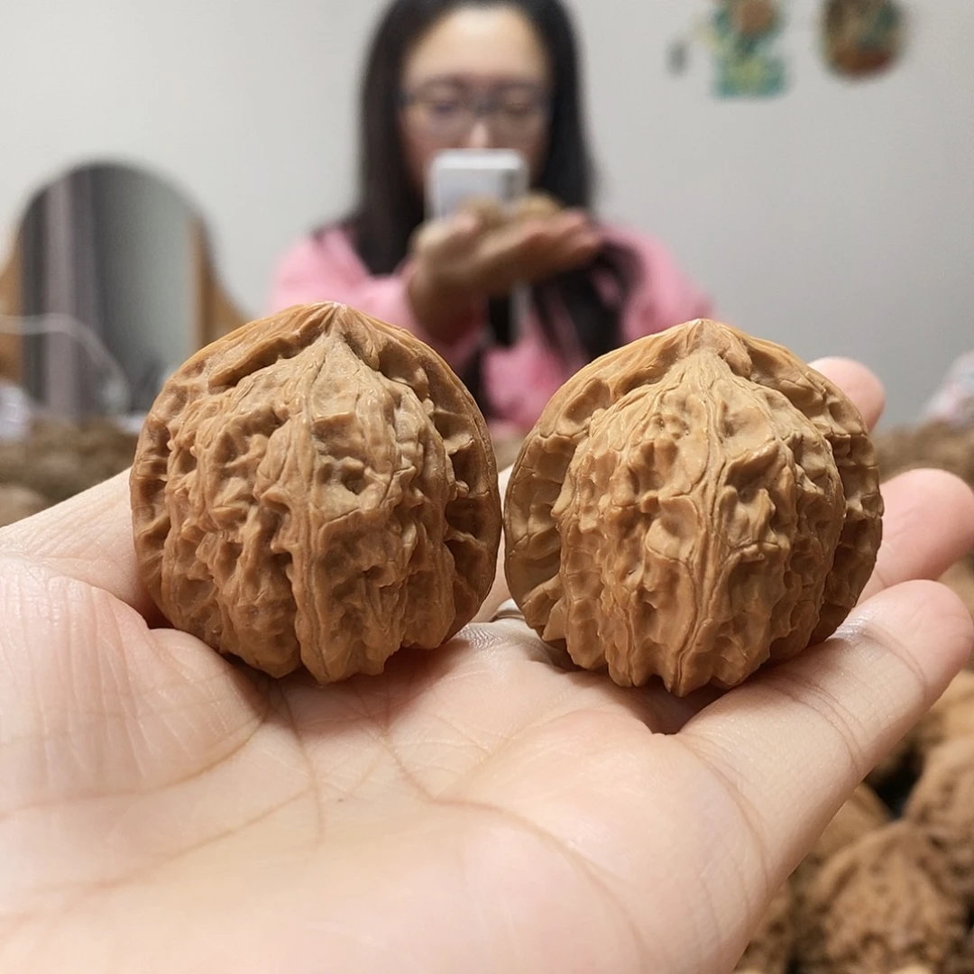 吊坠文玩核桃白狮子38修