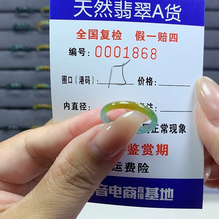 翡翠戒指未镶嵌    1868