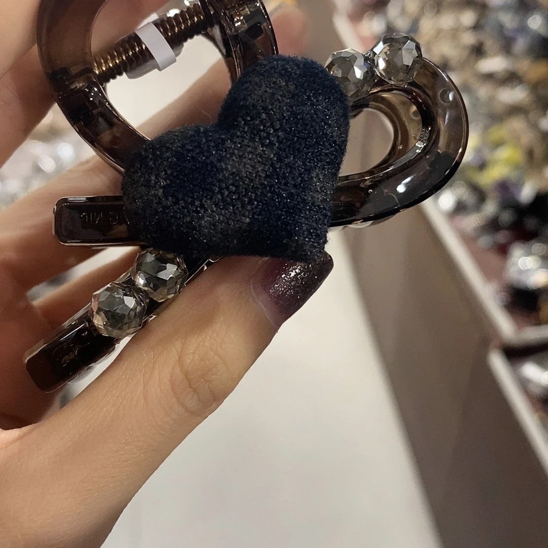 皮质铁合金藏蓝色五指短抓