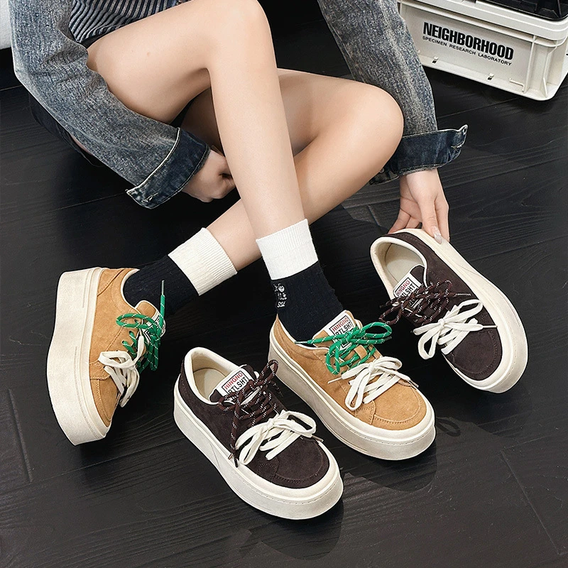 万达撤柜头层牛皮内增高秋季2025新款厚底小个子百搭休闲运动凉鞋