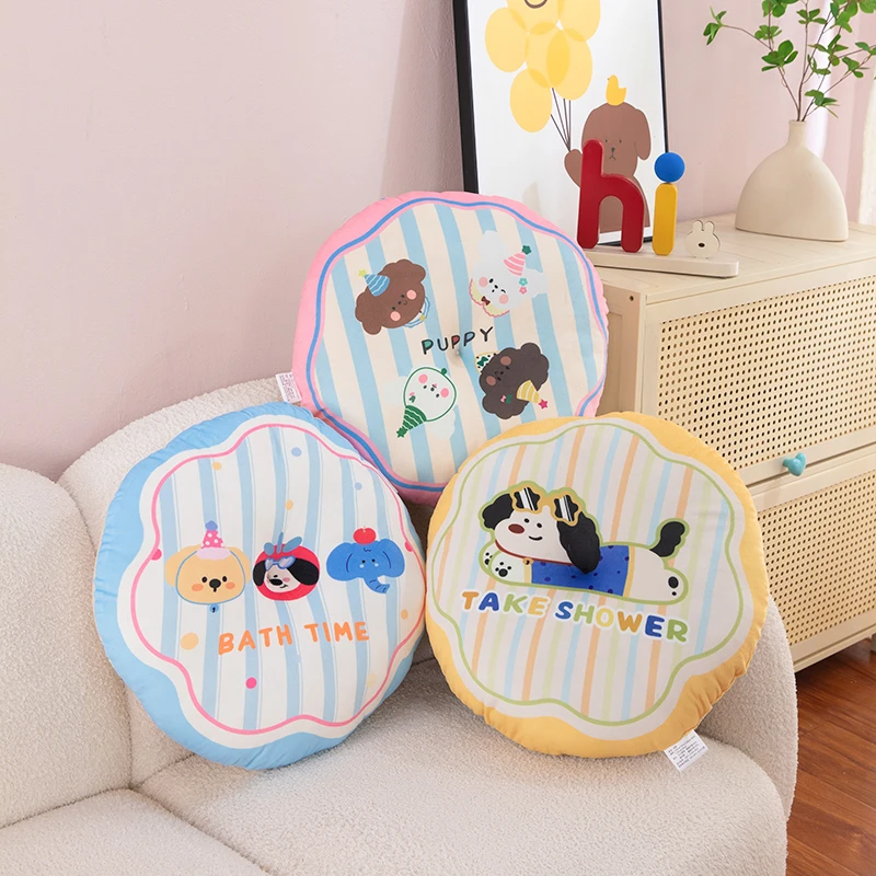 多巴胺风可爱动物四季圆形椅子舒适坐垫居家用儿童榻榻米地板垫子