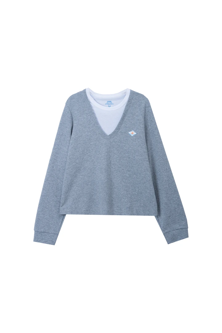 【姐姐在澳洲的款】luluzou亲肤百搭假两件柔软舒服10702