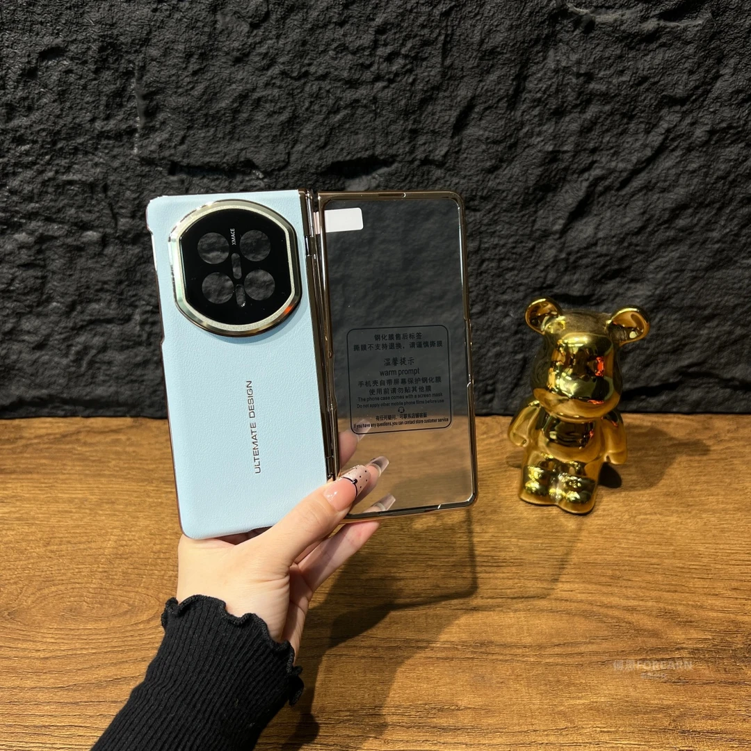 适用于华为matex7手机壳x7折叠屏保护套真皮支架DEL-AL20中轴防窥