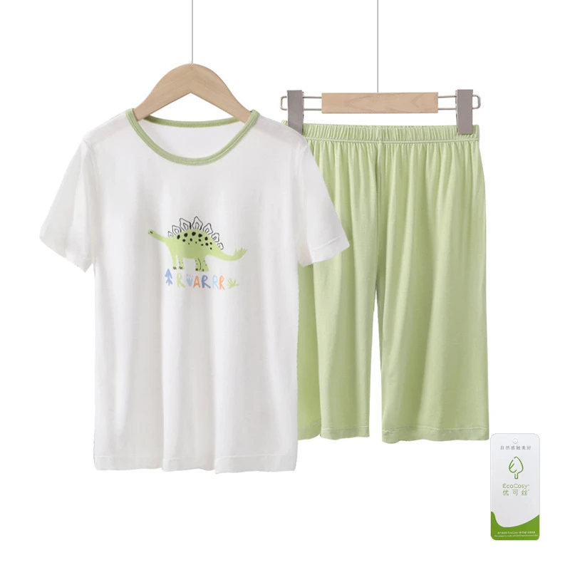 【海涛大叔】 恐龙柔糯短袖套装 30215