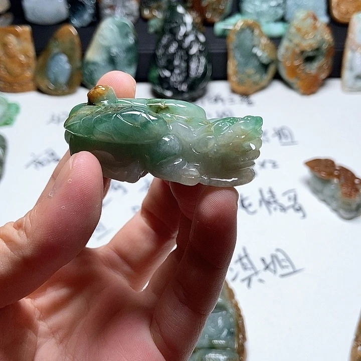 潍***廊翡翠未镶嵌颈饰翡翠a货