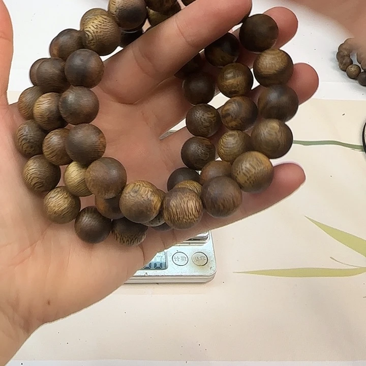 沉香手串绿棋金沙叶1.2高货多样性发货1条12克