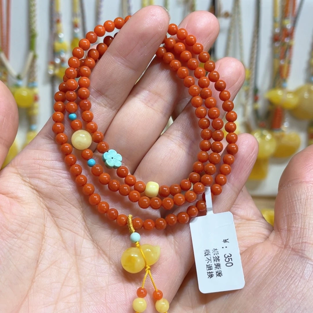 南红玛瑙手链未镶嵌4m m