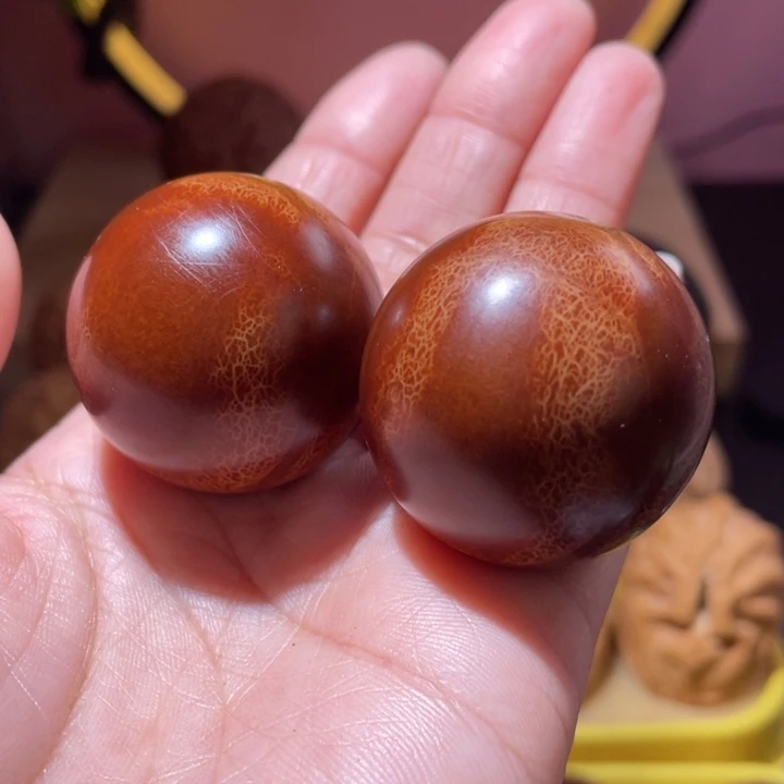 桃核把件橄榄核光珠手球