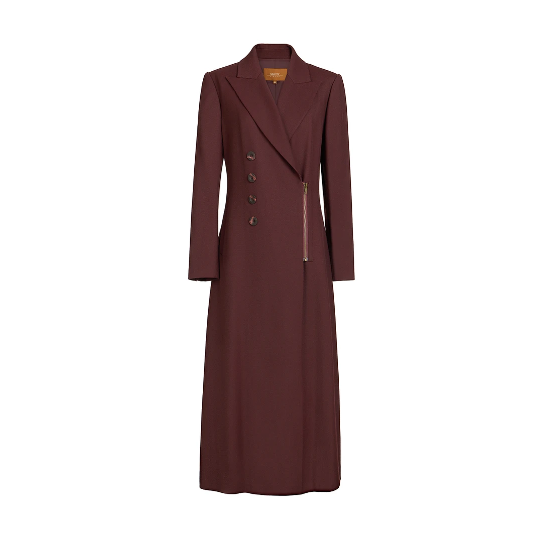 2025冬季新款时尚设计感羊绒大衣MHCD215676J