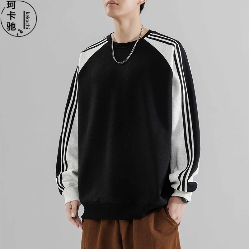 【珂卡驰】情侣宽松圆领卫衣2025秋季新款情侣装青少年时尚休闲潮流