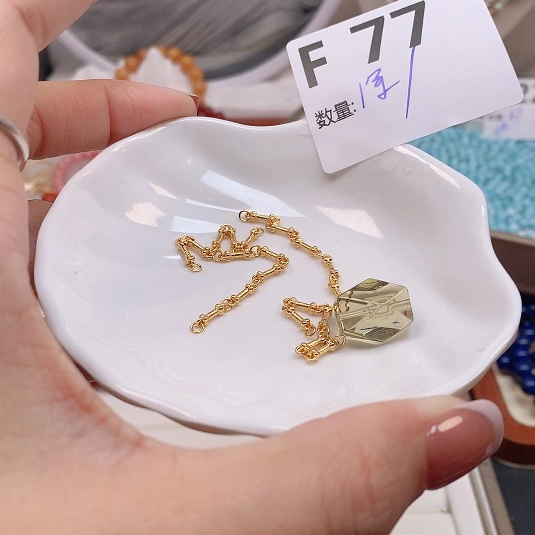 水晶珠宝半成品银S925镶嵌F77