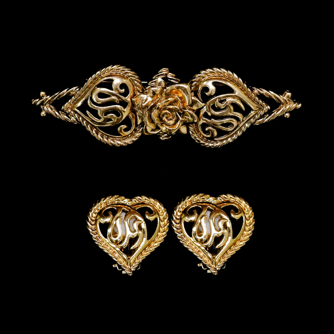 铜合金胸针 法产   中古复古风胸针