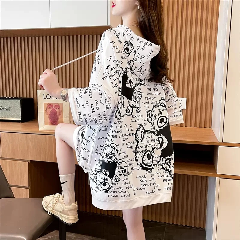 纯棉遮屁股上衣服初高中学生洋气微胖mm大码宽松韩版短袖T恤女夏