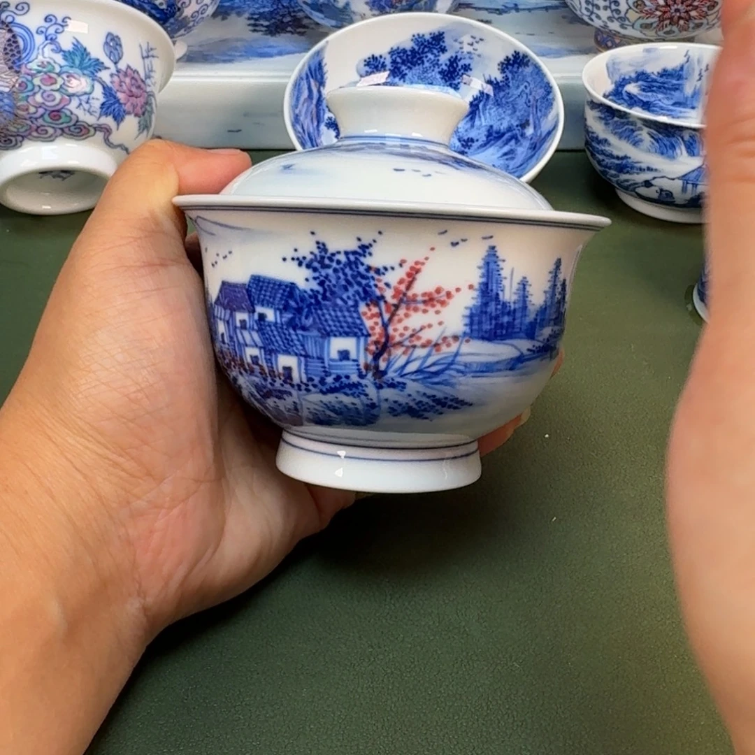 陶景德镇纯手绘茶具圆圆287
