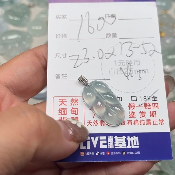 颈饰未镶嵌翡翠天然
