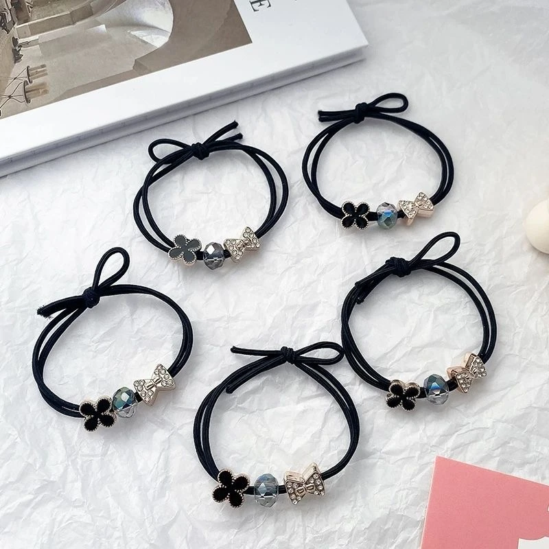 超闪领结发圈韩版气质小香风发饰品头绳女生扎头发橡皮筋发绳