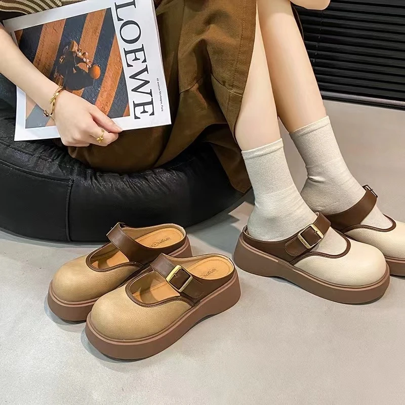 夏款法式女新款配裙子仙女风拖鞋2025-48或BK61(脚宽胖拍大一码)