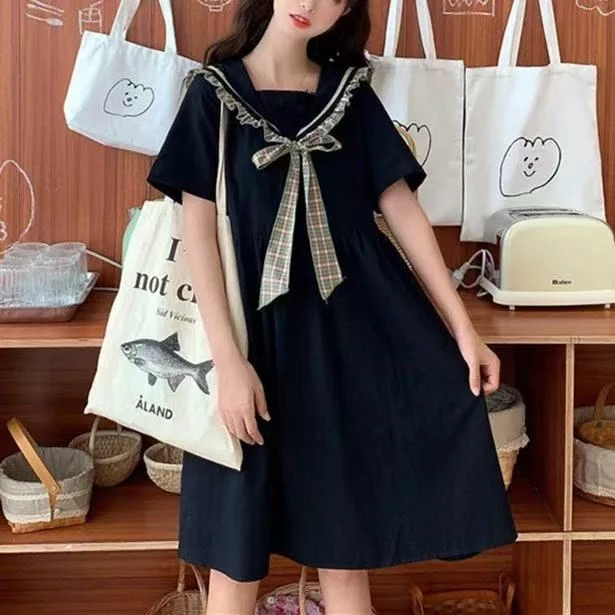 女大童夏装连衣裙12岁胖女孩13宽松15岁中小学生加肥大码显瘦裙子