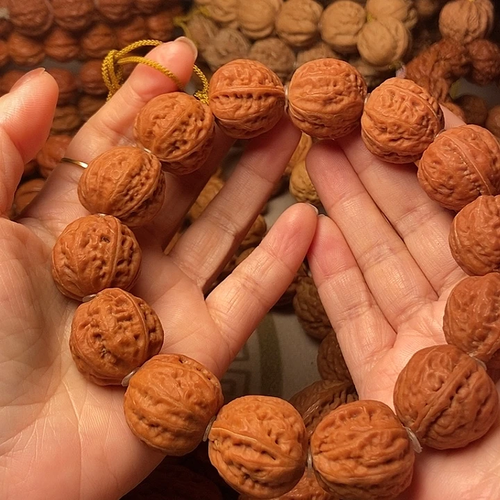 2***s手串文玩核桃粗筋白茬