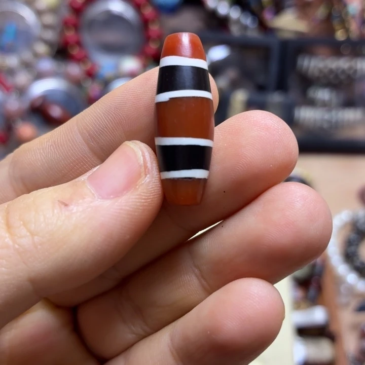 三色镶蚀单珠 卡27.5