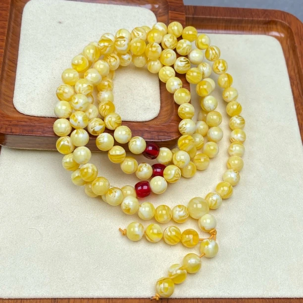 108颗8mm黄色手链多样性发一件SZ-45号