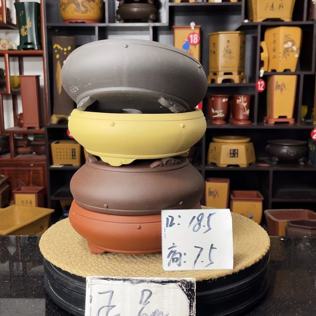 紫砂花盆婉秋紫砂