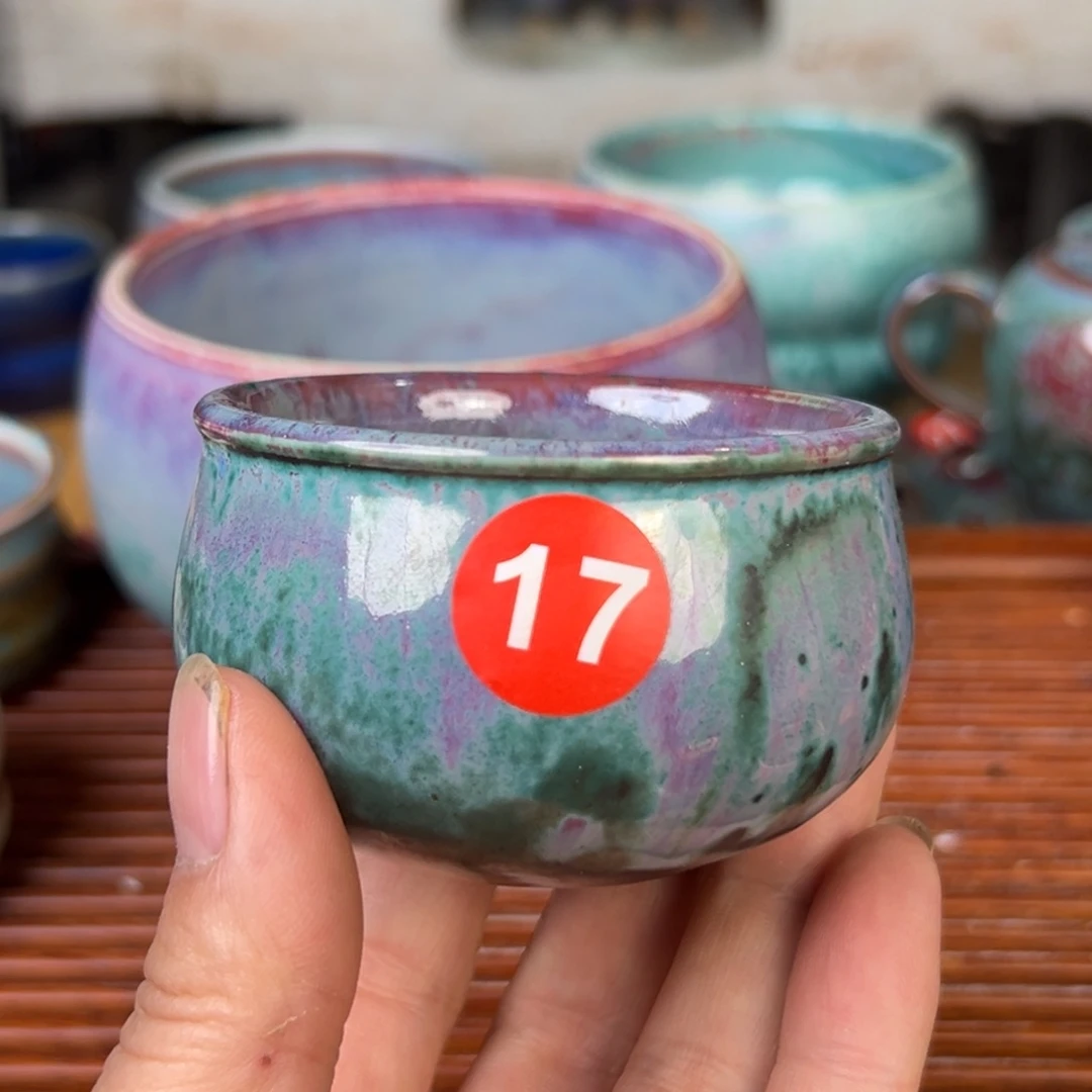 手工制作钧窑茶器