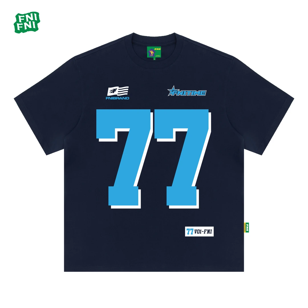 FNI绿标系列（美高77）功能性重磅纯棉男女同款t恤短袖25新款胶浆