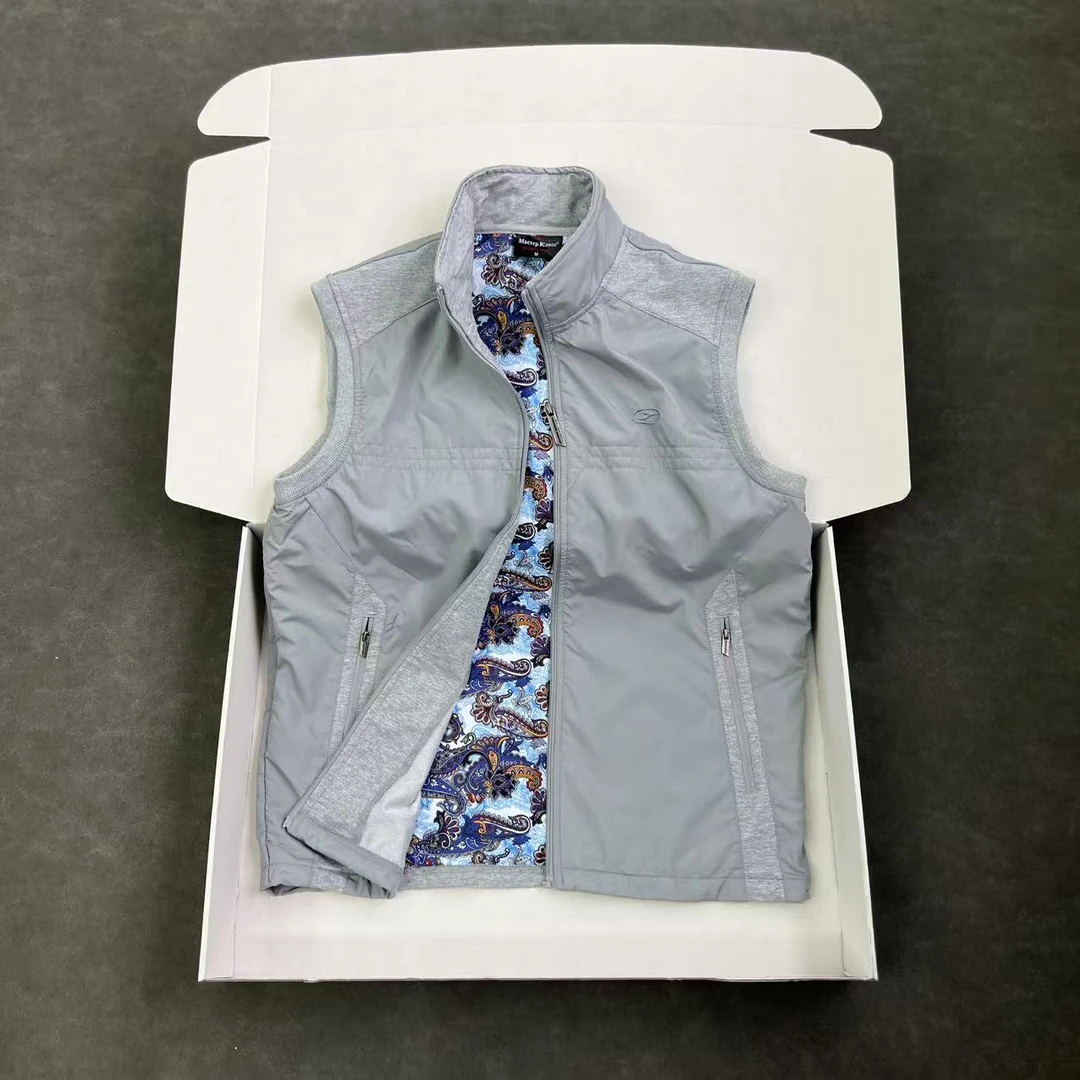 德系大码牛货 版型超好穿 男士简约百搭立领休闲马甲