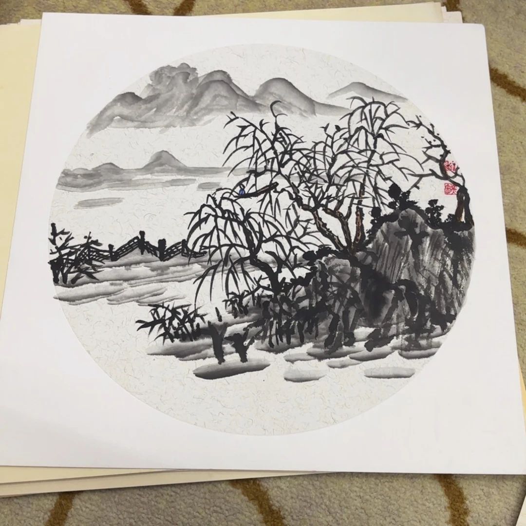 国画38-38卡纸作品艺