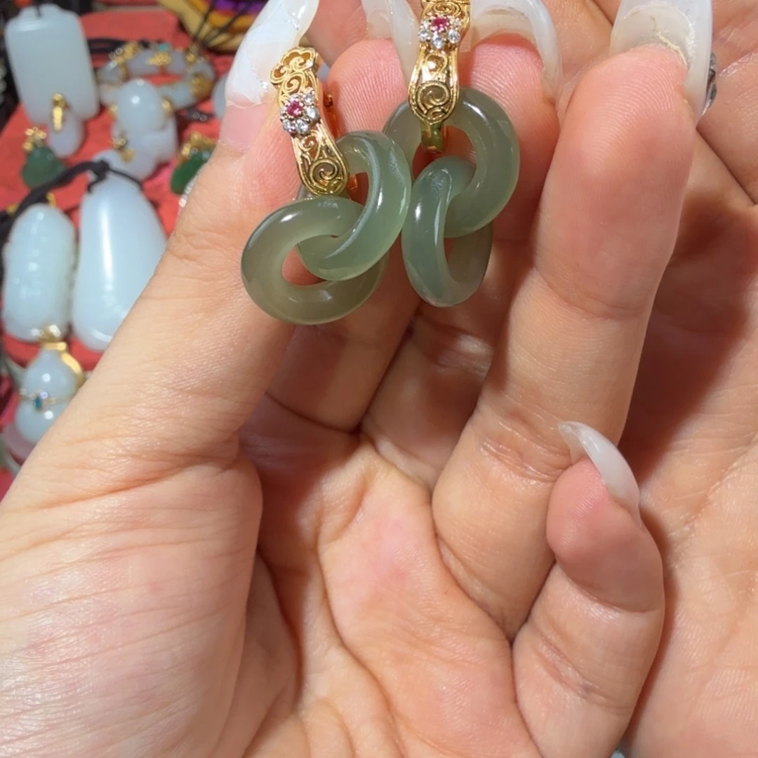 和田玉银S925镶嵌颈饰