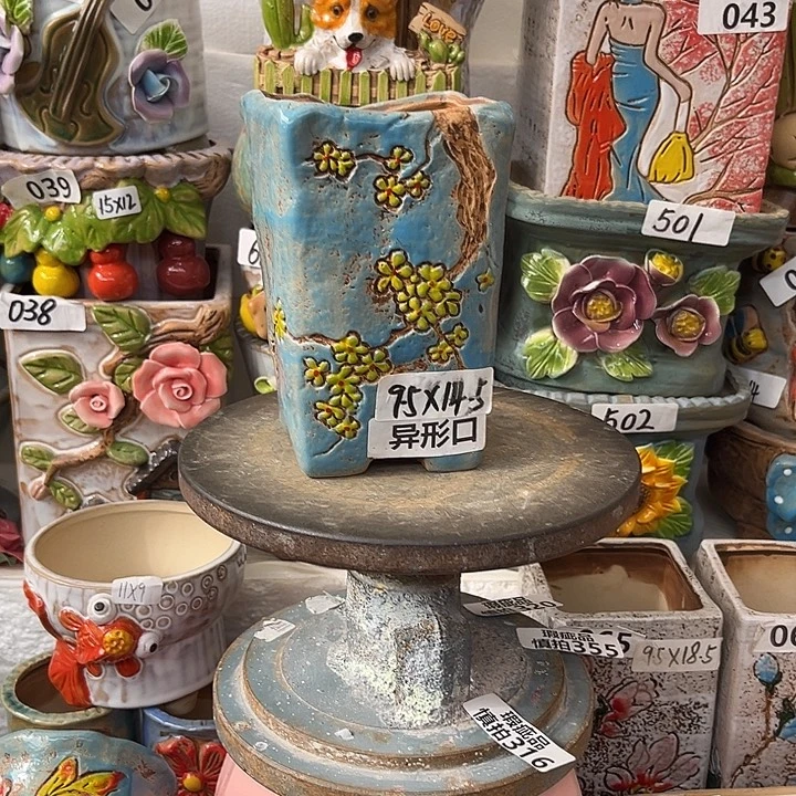 粗陶材质多肉花盆