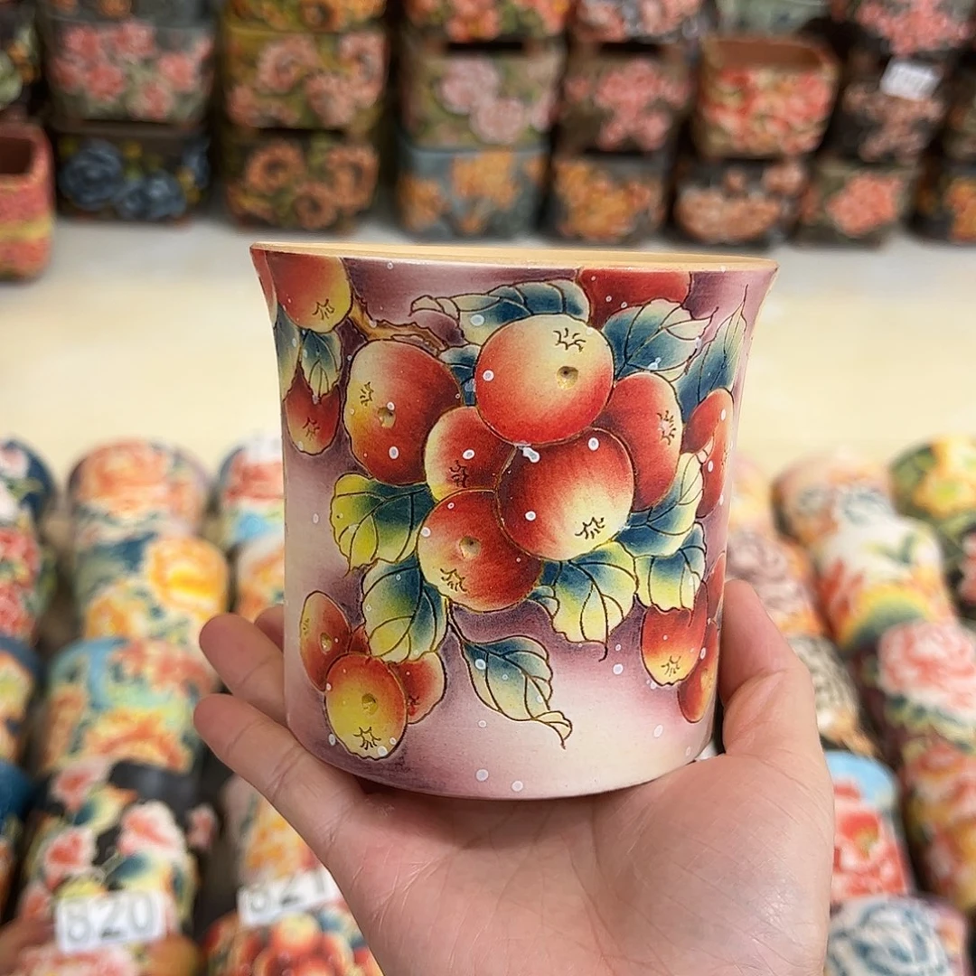 景德镇炫彩手绘口10.5高10