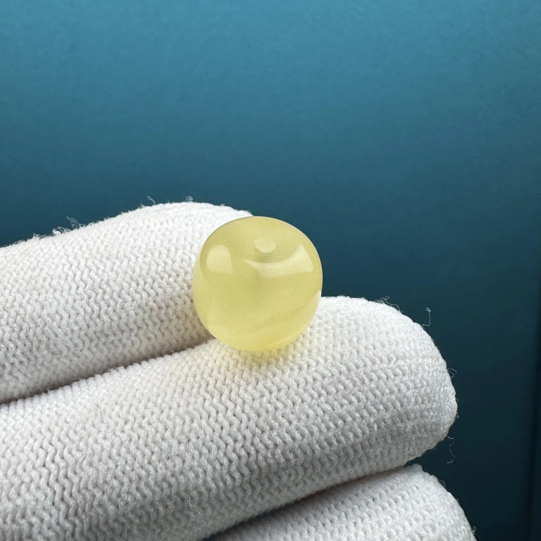 M2771天然原矿蜜蜡墩子12.8*10.5mm支持复检