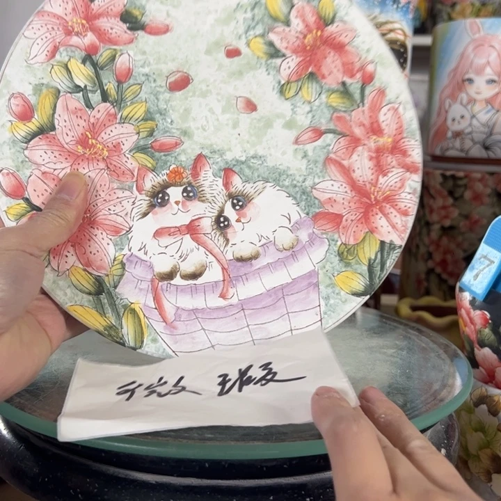 ****多满38包邮景德镇手绘花盆