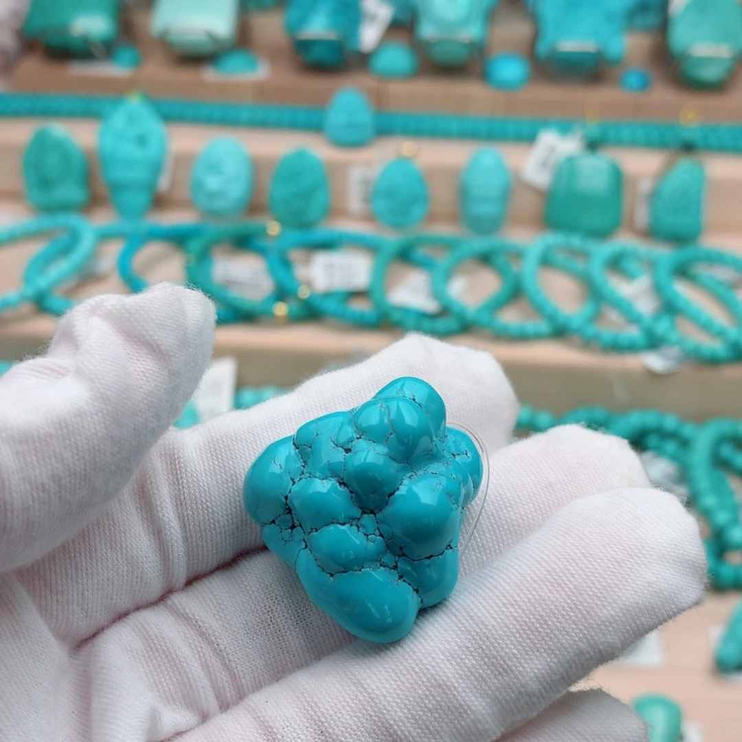 未镶嵌绿松石珠宝奇石29mm