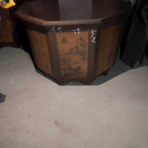 紫砂花盆大八方盆一个