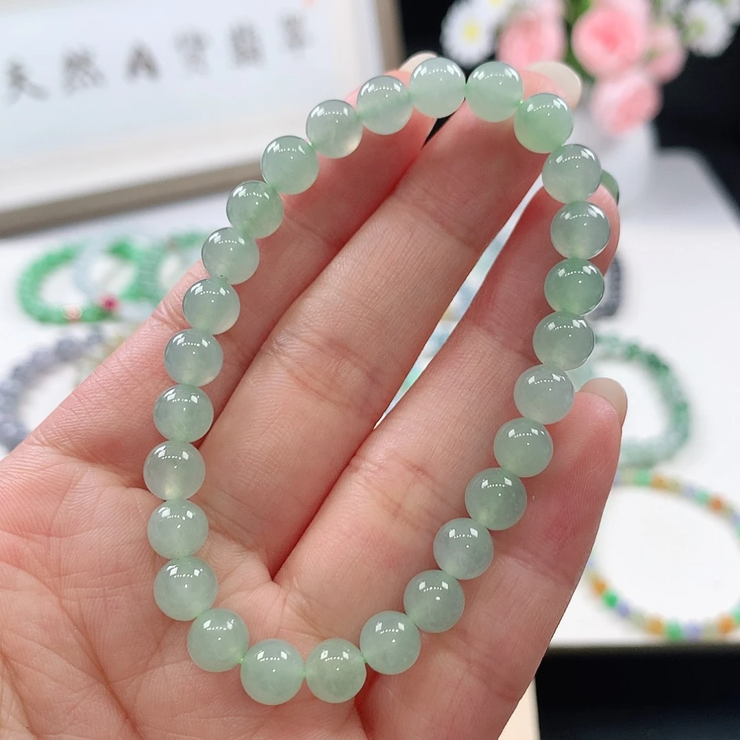 翡翠未镶嵌手链手链6.8mm