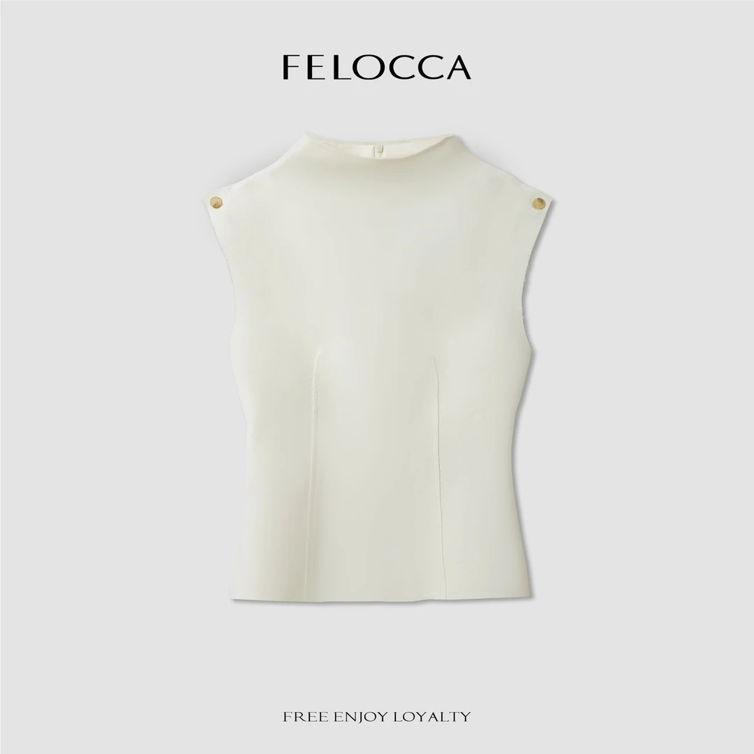 NO退NO换【FELOCCA】春季新款法式无袖百搭背心25SBX031