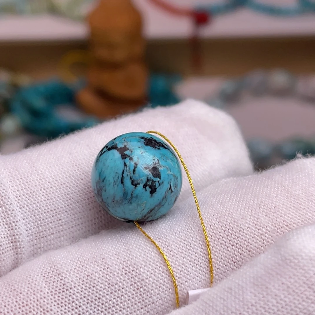 绿松石未镶嵌珠宝奇石13.4mm