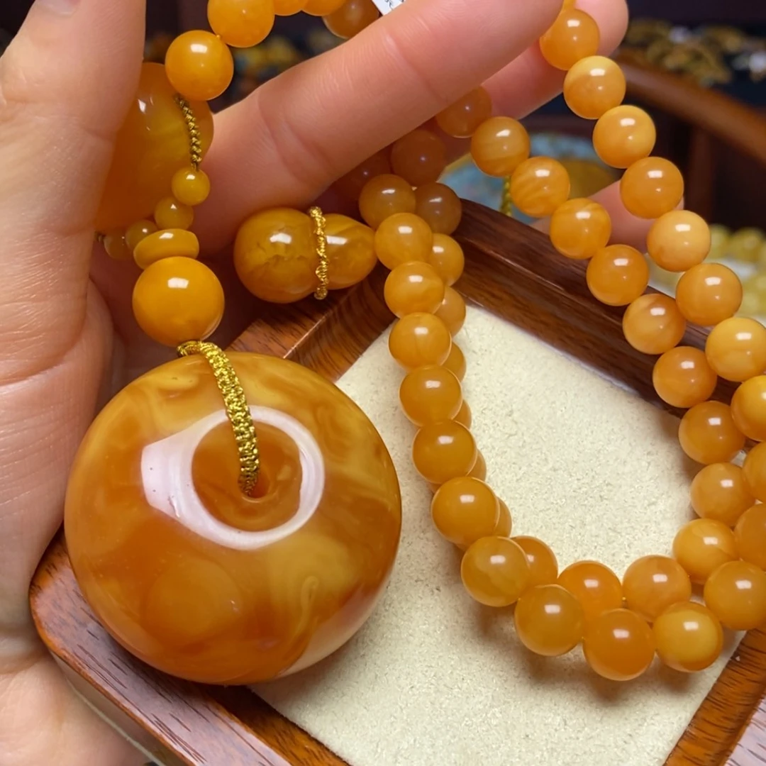 【闪购商品】蜜蜡颈饰未镶嵌项链