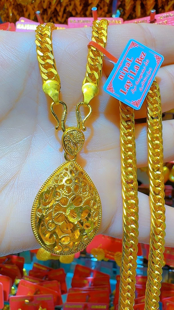 铜合金吊坠 合金吊坠 【LayLabez】镀金项链女士霸气吊坠时尚镂首饰