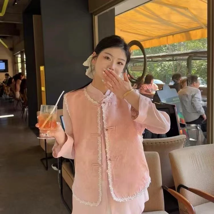 422/7923-1/139-9重工提花刺绣马甲蕾丝花边新中式国风