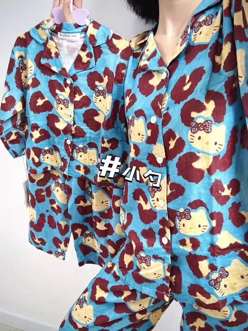 亲子款双纱面料家居服长袖长裤