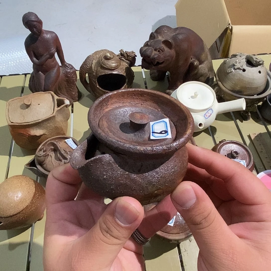 藤原章备前茶具默认微瑕不退不换看好在拍