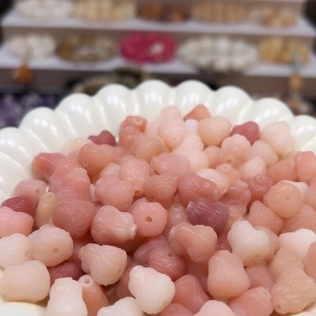 手串菩提根/象牙果卡13粉白菜23颗