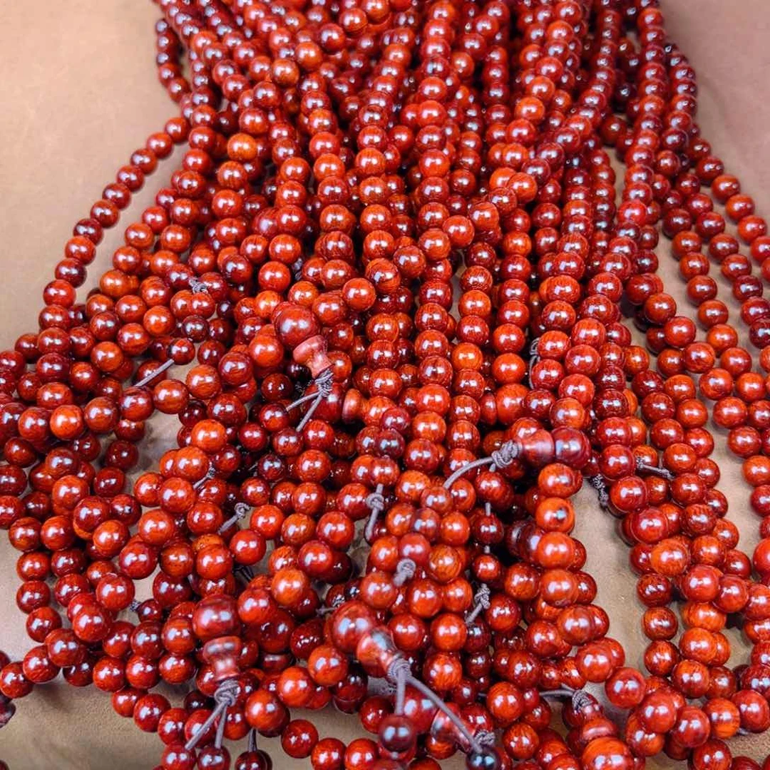 小叶紫檀手串/手链06头货帝王泥